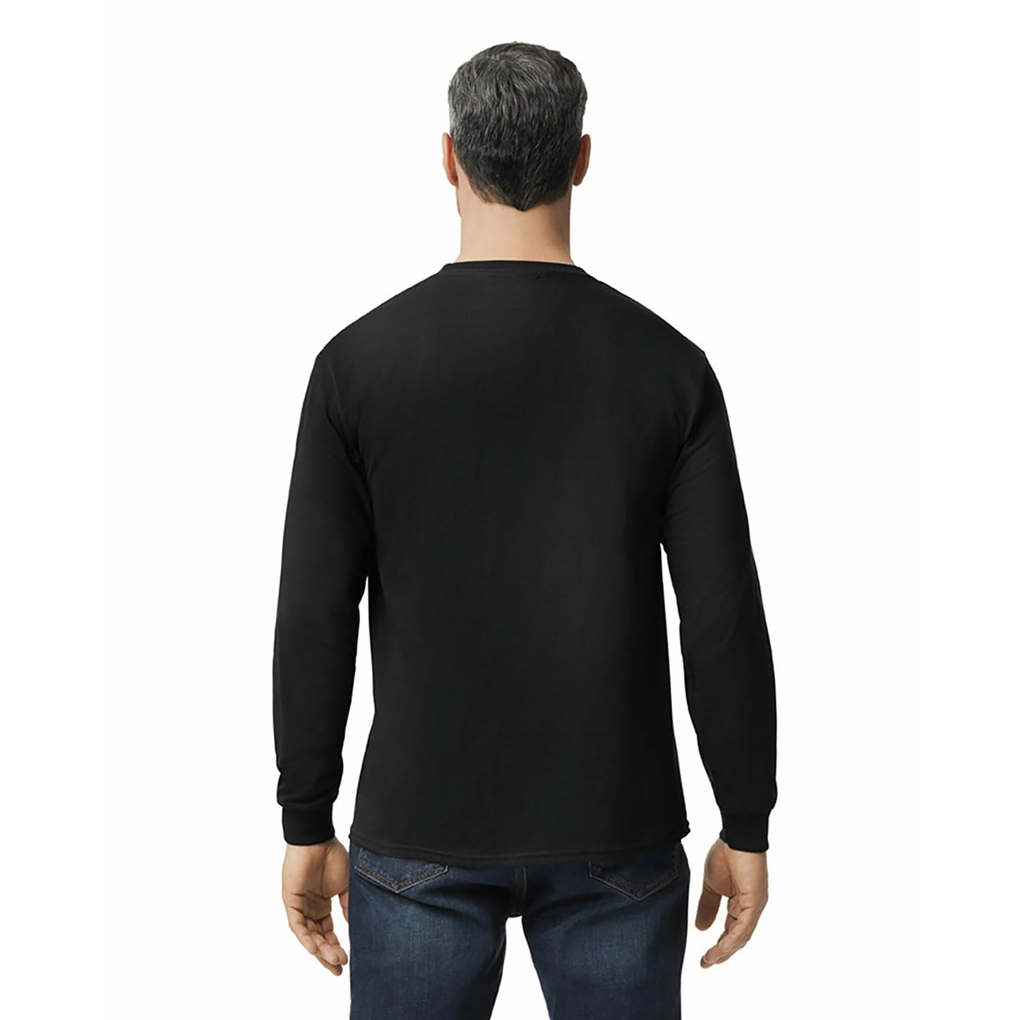 Gildan Men's Heavy Cotton Long Sleeve T-Shirt, Style G5400, 2 - Pack, Black, X - Large - The One Stop Deals