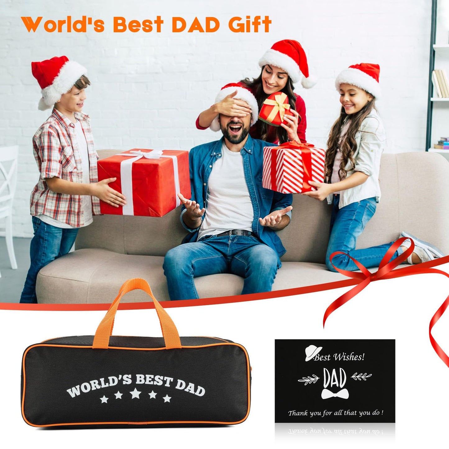 Grilling Gifts for Dad’s Birthday, 16PCS Griddle Accessories Kit Best DAD Spatula Birthday Gifts for Dad from Son Daughter, Dad Grilling Gifts World’s Best Dad Gifts Idea for Father New Dad Daddy - The One Stop Deals