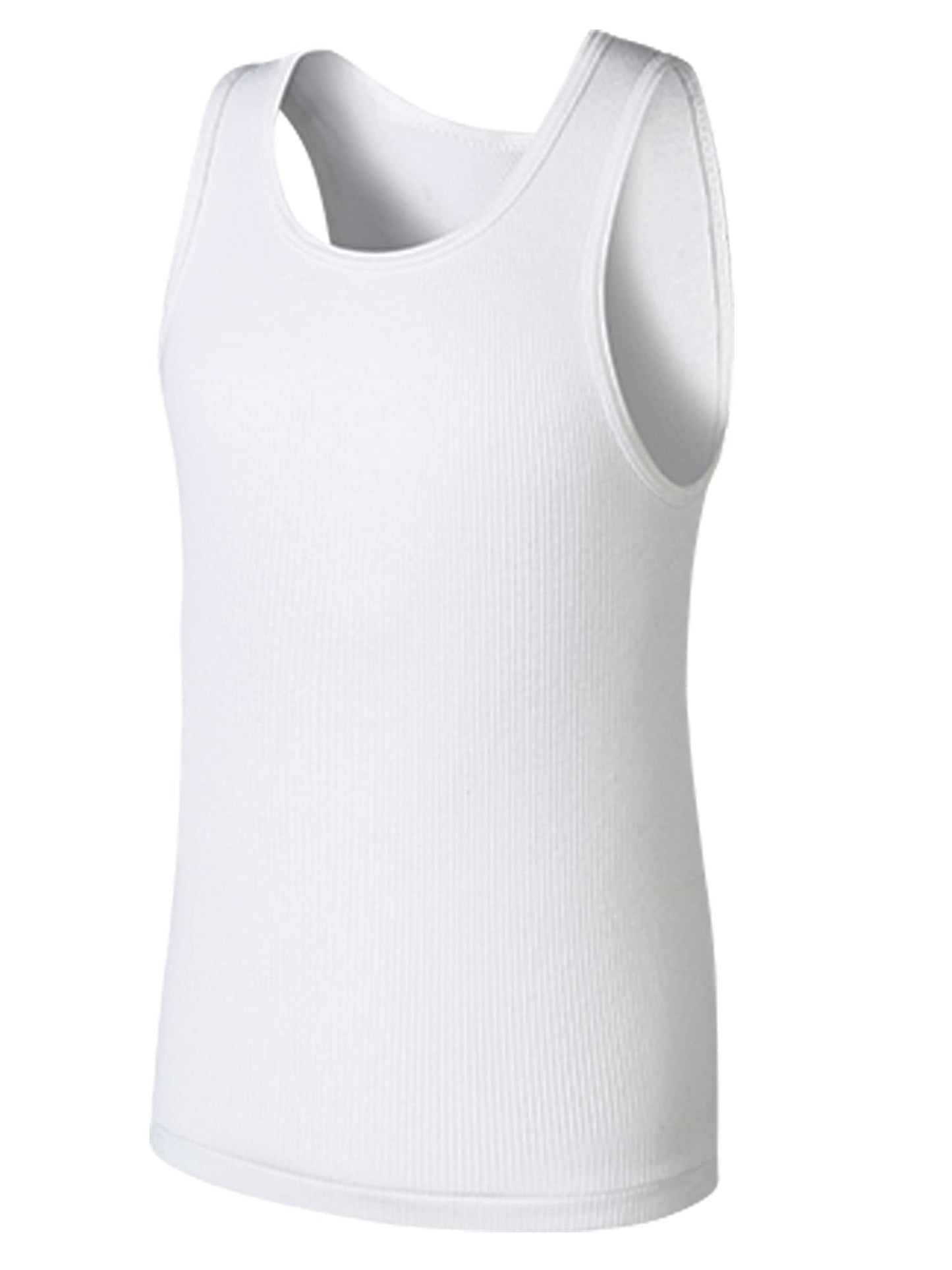 Hanes Boys' Tank Undershirt, EcoSmart Cotton Shirt, Multiple Packs Available, White, Medium - The One Stop Deals