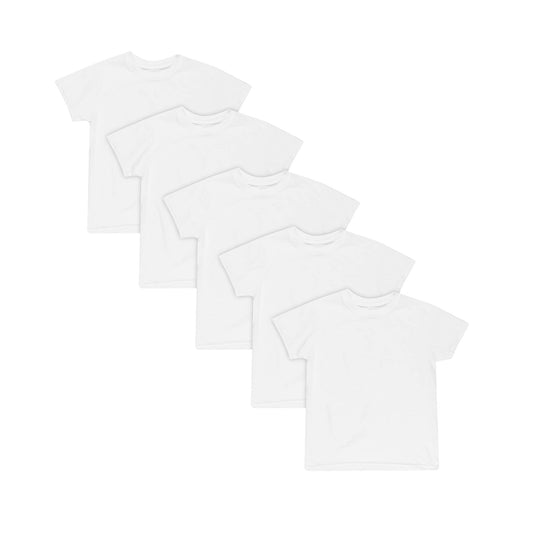 Hanes Boys Undershirt, Ecosmart Short Sleeve Crew Shirts, Multiple Packs Available Base Layer Top, White, X - Large US - The One Stop Deals