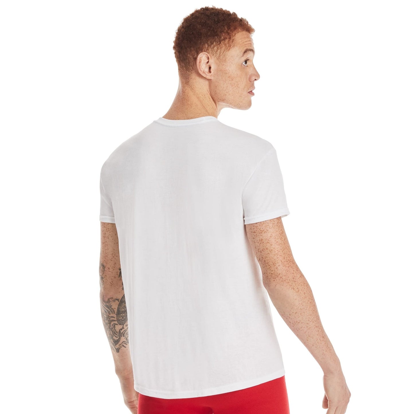 Hanes Men Hanes Men's White Performance Moisture - Wicking Crewneck Undershirt Tees, 5 - Pack - The One Stop Deals