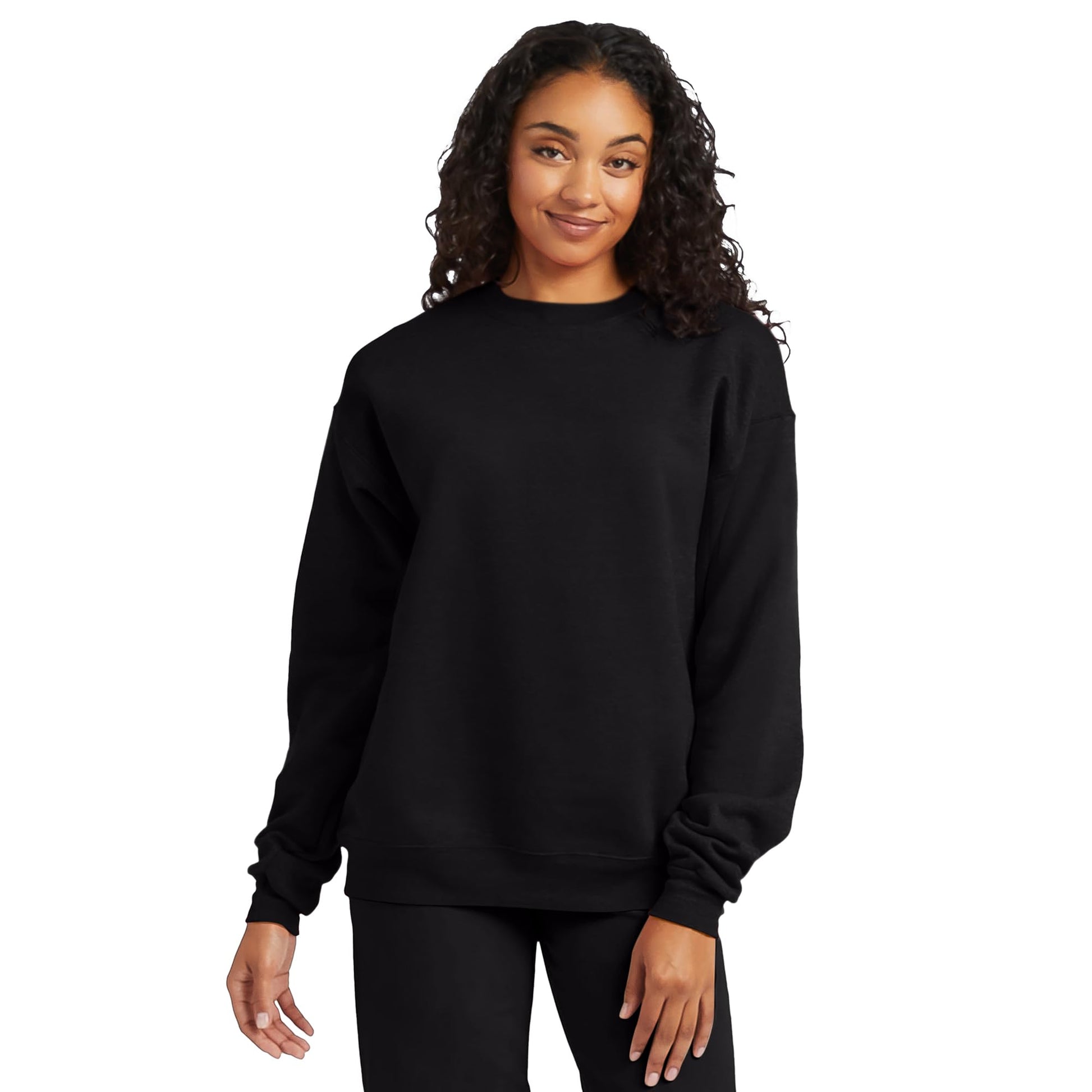 Hanes Men's EcoSmart Sweatshirt, Black, 2XL - The One Stop Deals