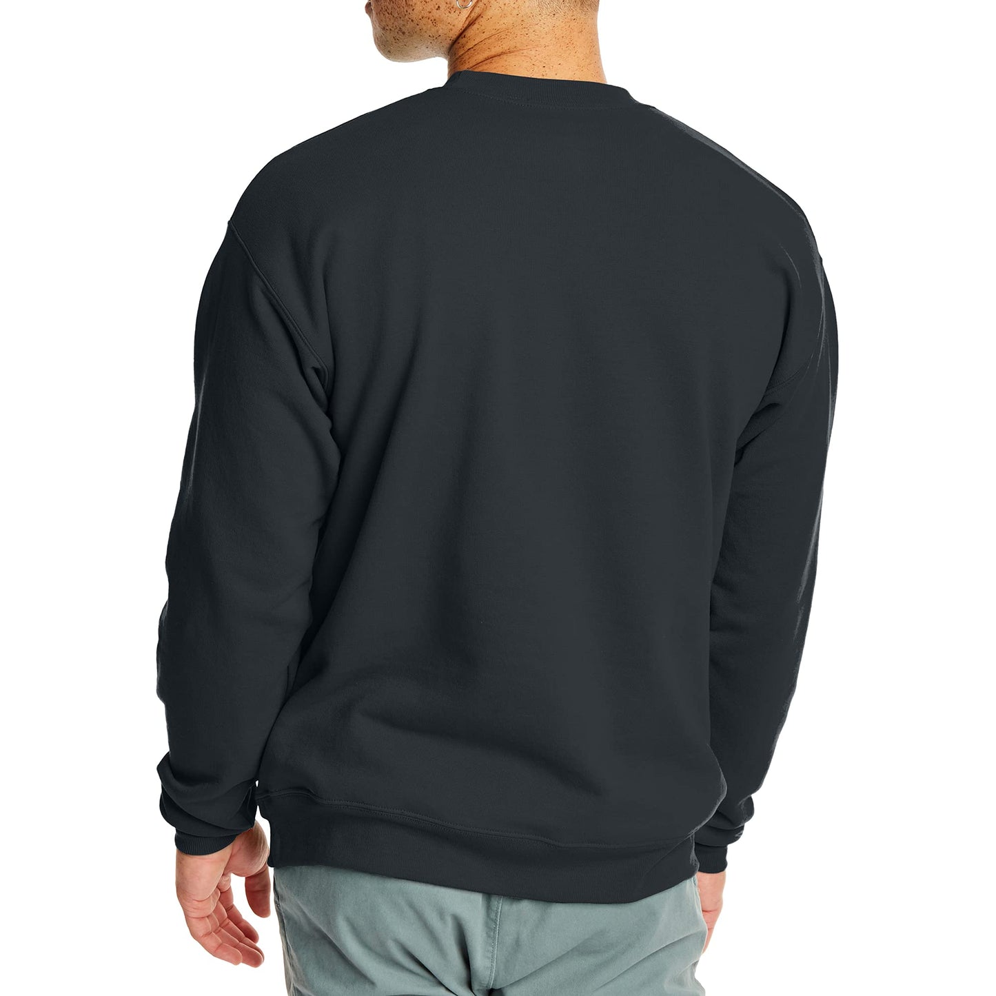 Hanes Men's EcoSmart Sweatshirt, Black, 2XL - The One Stop Deals