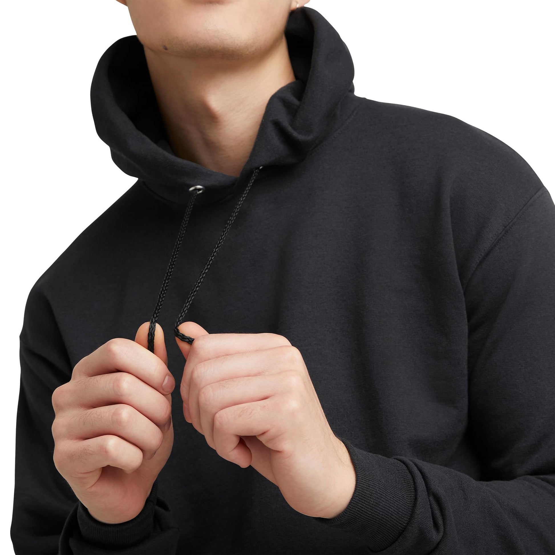 Hanes Men's Pullover EcoSmart Hooded Sweatshirt, Black, Large - The One Stop Deals