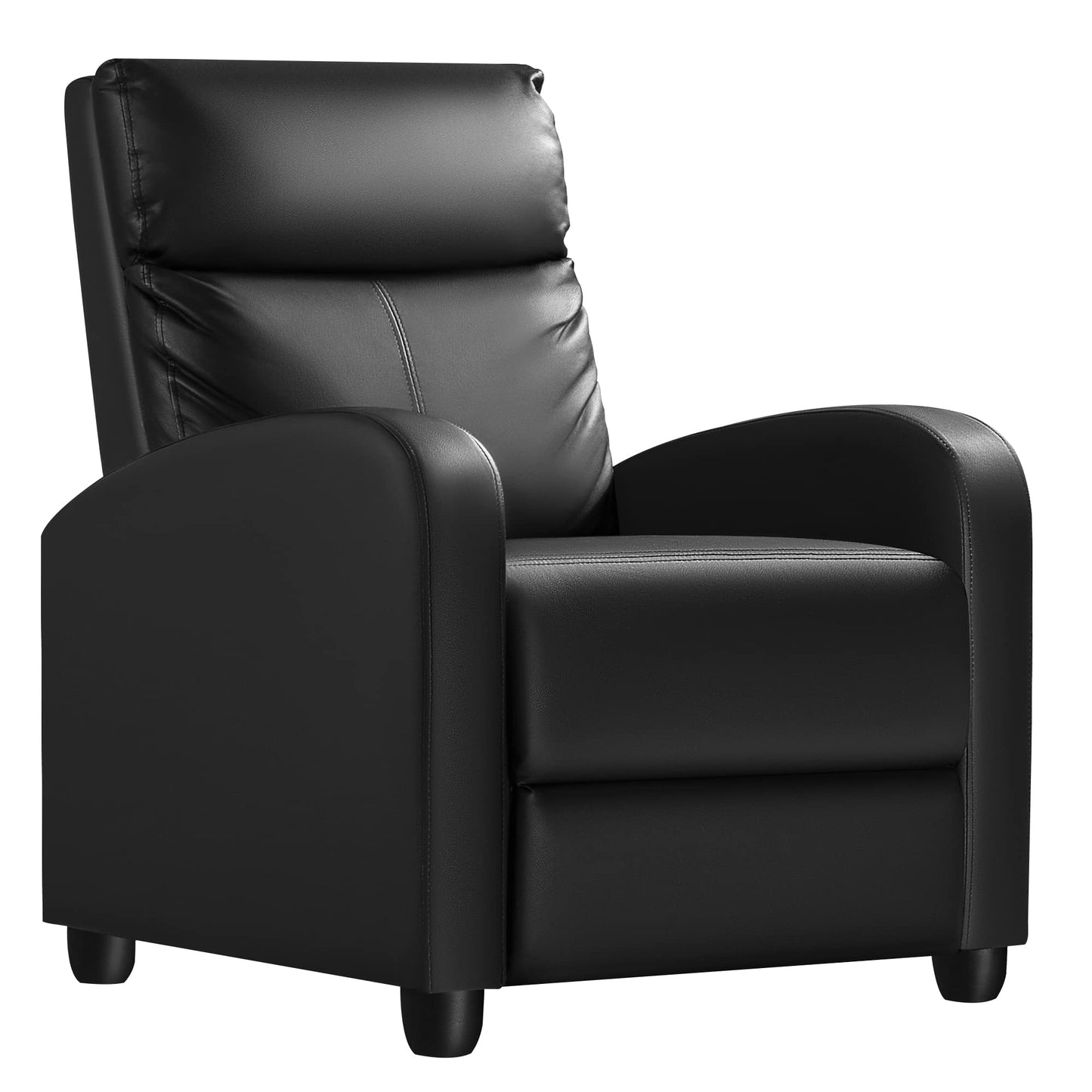 Homall Recliner Chair, Recliner Sofa PU Leather for Adults, Recliners Home Theater Seating with Lumbar Support, Reclining Sofa Chair for Living Room (Black, Leather) - The One Stop Deals