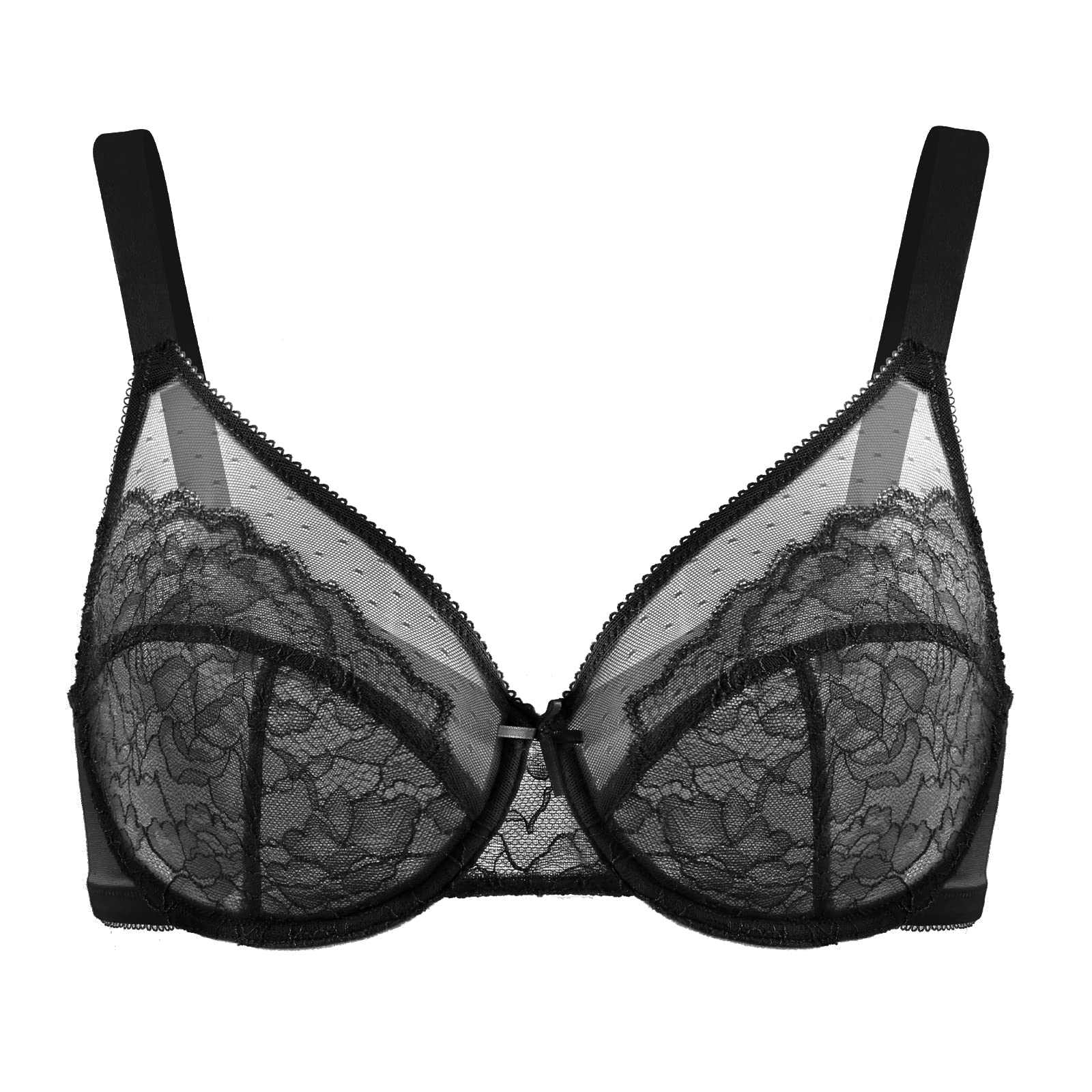 HSIA Minimizer Bras for Women Full Coverage Underwire Bras Plus Size,Lifting Lace Bra for Heavy Breast 38DD Black - The One Stop Deals