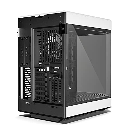 HYTE Y60 Modern Aesthetic Dual Chamber Panoramic Tempered Glass Mid - Tower ATX Computer Gaming Case with PCIE 4.0 Riser Cable Included, White (CS - HYTE - Y60 - BW) - The One Stop Deals