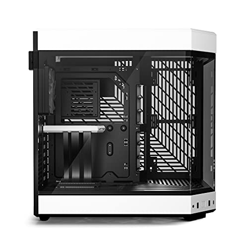 HYTE Y60 Modern Aesthetic Dual Chamber Panoramic Tempered Glass Mid - Tower ATX Computer Gaming Case with PCIE 4.0 Riser Cable Included, White (CS - HYTE - Y60 - BW) - The One Stop Deals