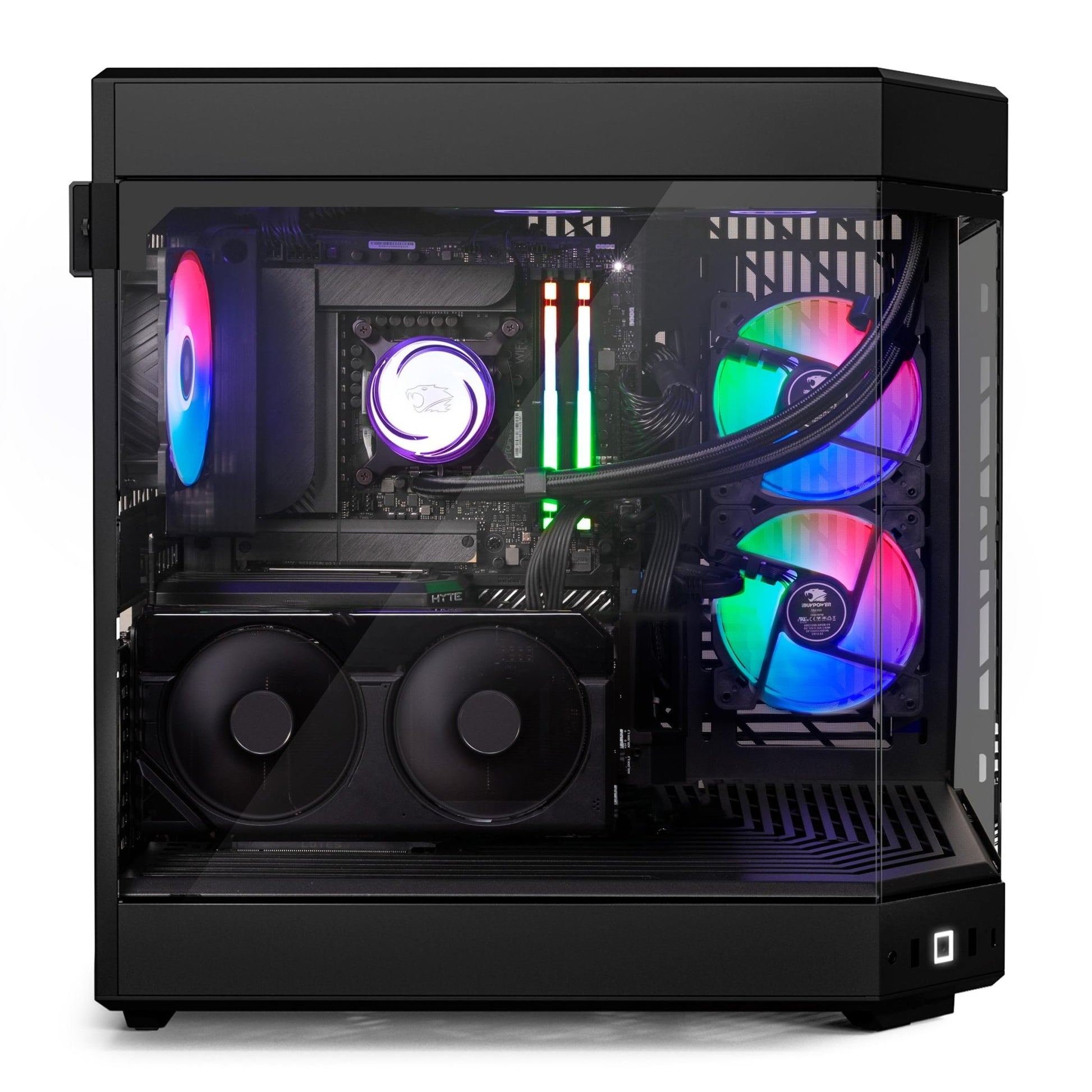 iBUYPOWER Y60 Black Gaming PC Computer Desktop Y60BA9N47TS03 (AMD Ryzen 9 7900X CPU, NVIDIA GeForce RTX 4070 Ti Super 16GB GPU, 32GB DDR5 RGB 5200MHz RAM, 2TB NVMe, WiFi Ready, Windows 11 Home) - The One Stop Deals