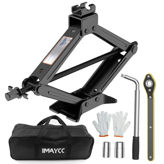 IMAYCC Car Jack Kit, Scissor Jack for Car 2 Ton (4409 lbs) Tire Jack Repair Kit,Spare Tire Changing Kit with Lug Wrench,Car Emergency Kit for Vehicle/Auto/SUV/MPV - The One Stop Deals