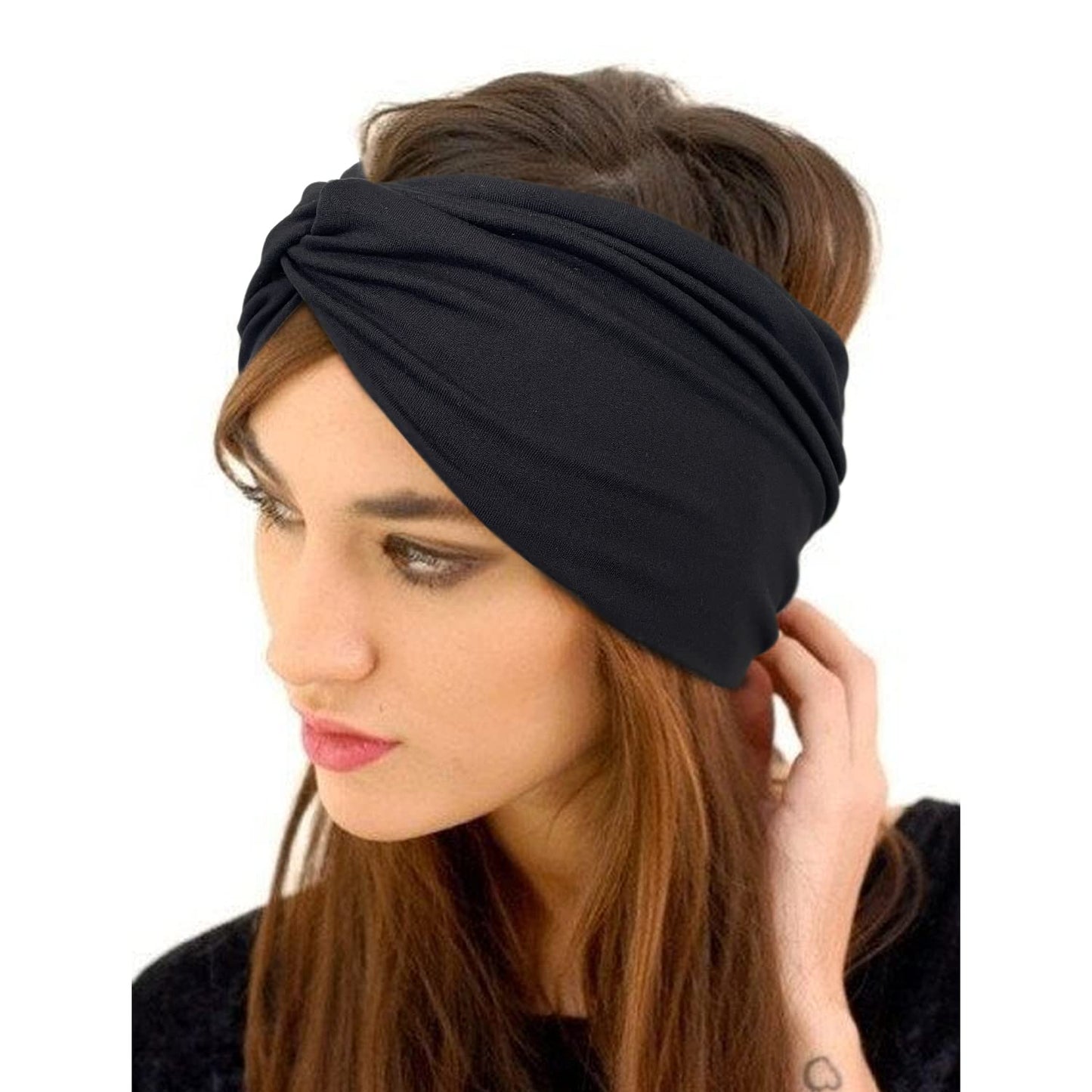 Jesries 10 PCS Women Headbands African Wide Hair Wrap Extra Turban Head Bands for Lady Large Sport Workout Stretch Non - slip Big Hair Bands - The One Stop Deals