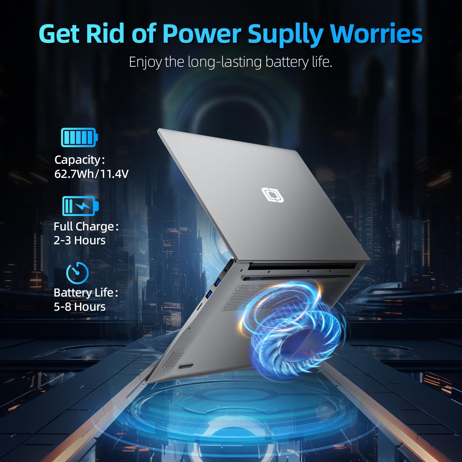 jumper 2025 Gaming Laptop, Intel 8 - Core Processor(Up to 4.4GHz), 16GB DDR4 512GB NVME SSD, 15.6" FHD IPS Screen, 62.7Wh Battery, WiFi - 6, Bluetooth5.1, USB3.2, 4 Stereo Speakers, 2 Memory Slots. - The One Stop Deals