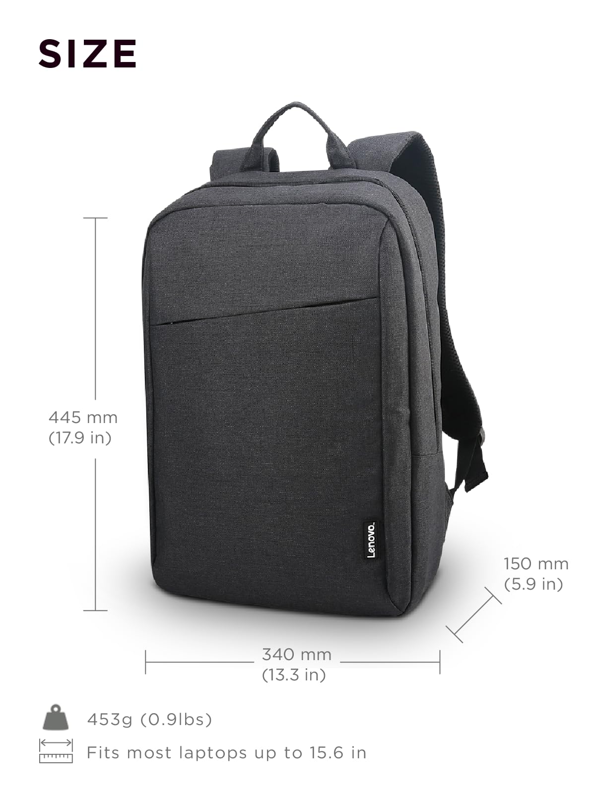 Lenovo Laptop Backpack B210, 15.6 - Inch Laptop/Tablet, Durable, Water - Repellent, Lightweight, Clean Design, Sleek for Travel, Business Casual or College, GX40Q17225, Black - The One Stop Deals