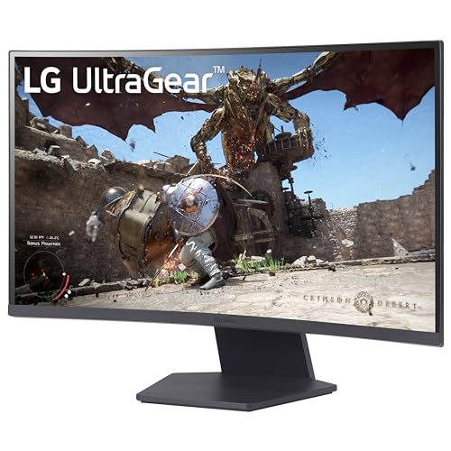 LG 27GS60QC - B Ultragear Curved Gaming Monitor 27 - Inch QHD (2560x1440) 180Hz 1ms 1000R AMD FreeSync HDR10 HDMIx2 DisplayPort Borderless Design Black Stabilizer DAS Crosshair FPS Counter - Black - The One Stop Deals