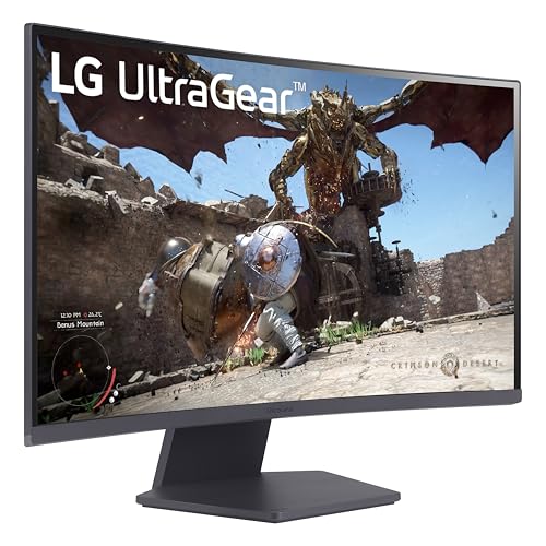 LG 27GS60QC - B Ultragear Curved Gaming Monitor 27 - Inch QHD (2560x1440) 180Hz 1ms 1000R AMD FreeSync HDR10 HDMIx2 DisplayPort Borderless Design Black Stabilizer DAS Crosshair FPS Counter - Black - The One Stop Deals