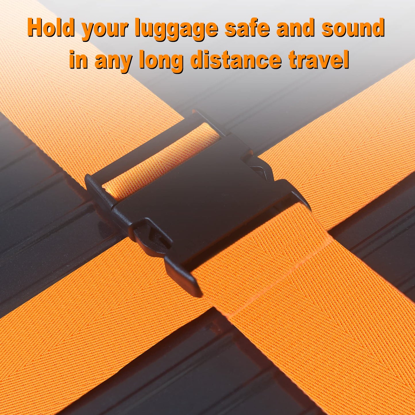 Luggage Straps for Suitcases TSA Approved Travel Belt 4 Pack by Chelmon(Orange) - The One Stop Deals