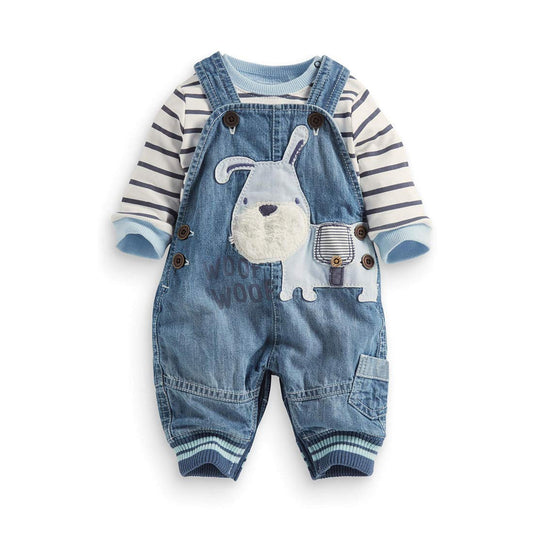 LvYinLi Cute Baby Boys Clothes Toddler Boys' Romper Jumpsuit Overalls Stripe Rompers Sets (3 - 9 months, Blue) - The One Stop Deals