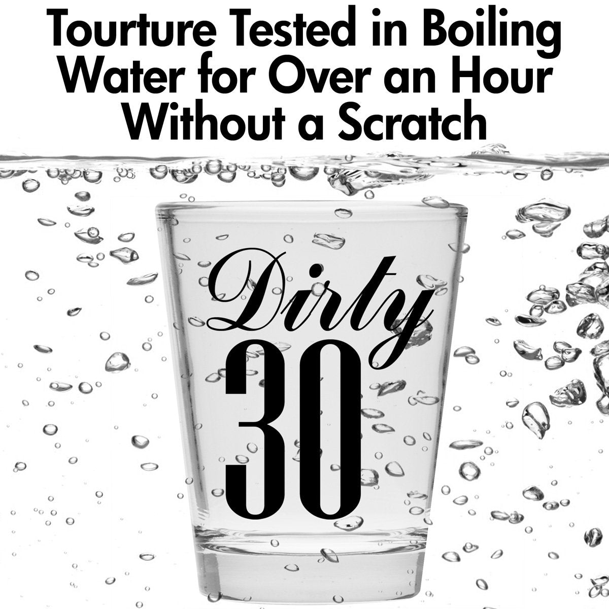 Make Em Laugh Dirty 30 Shot Glass (Thirty) - Funny 30th Birthday - Celebrate Turning Thirty Gift - Birthday Shot Glasses for Women or Men - 30th Birthday Shot Glass - The One Stop Deals