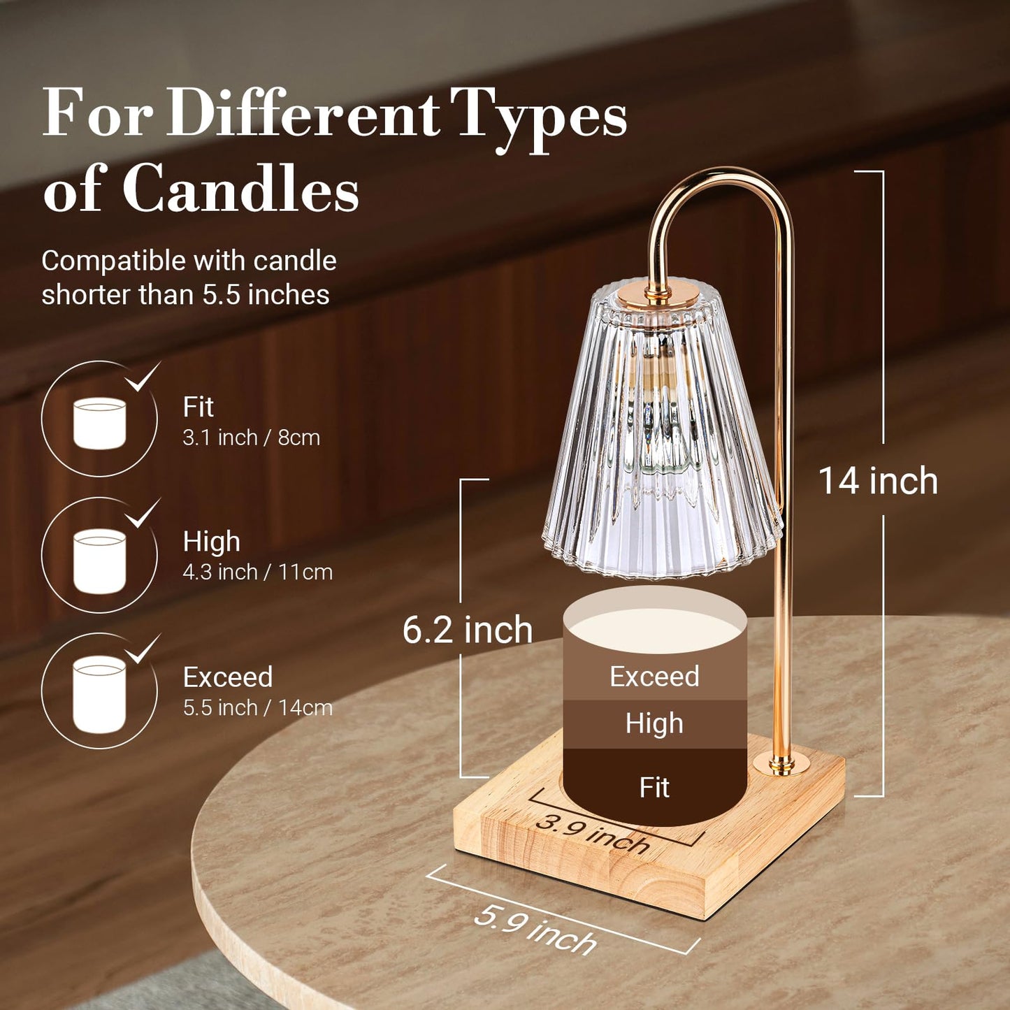 Marycele Candle Warmer Lamp with Timer Dimmer, Mothers Day Birthday Gifts for Mom Women Friend Sister, House Warming Gifts New Home Room Decor, Wax Melt Warmer with 2 Bulbs for Jar Candles - The One Stop Deals