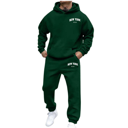 Men's Casual 2 Piece Tracksuit Sets Men Sweatsuits Sets Y2k Long Sleeve Trendy Fleece Pullover Jogging Set Streetwear Mens Fleece Track Suits with Hoodie 3x Mens Jogging Suits 2 Piece Set Fleece - The One Stop Deals