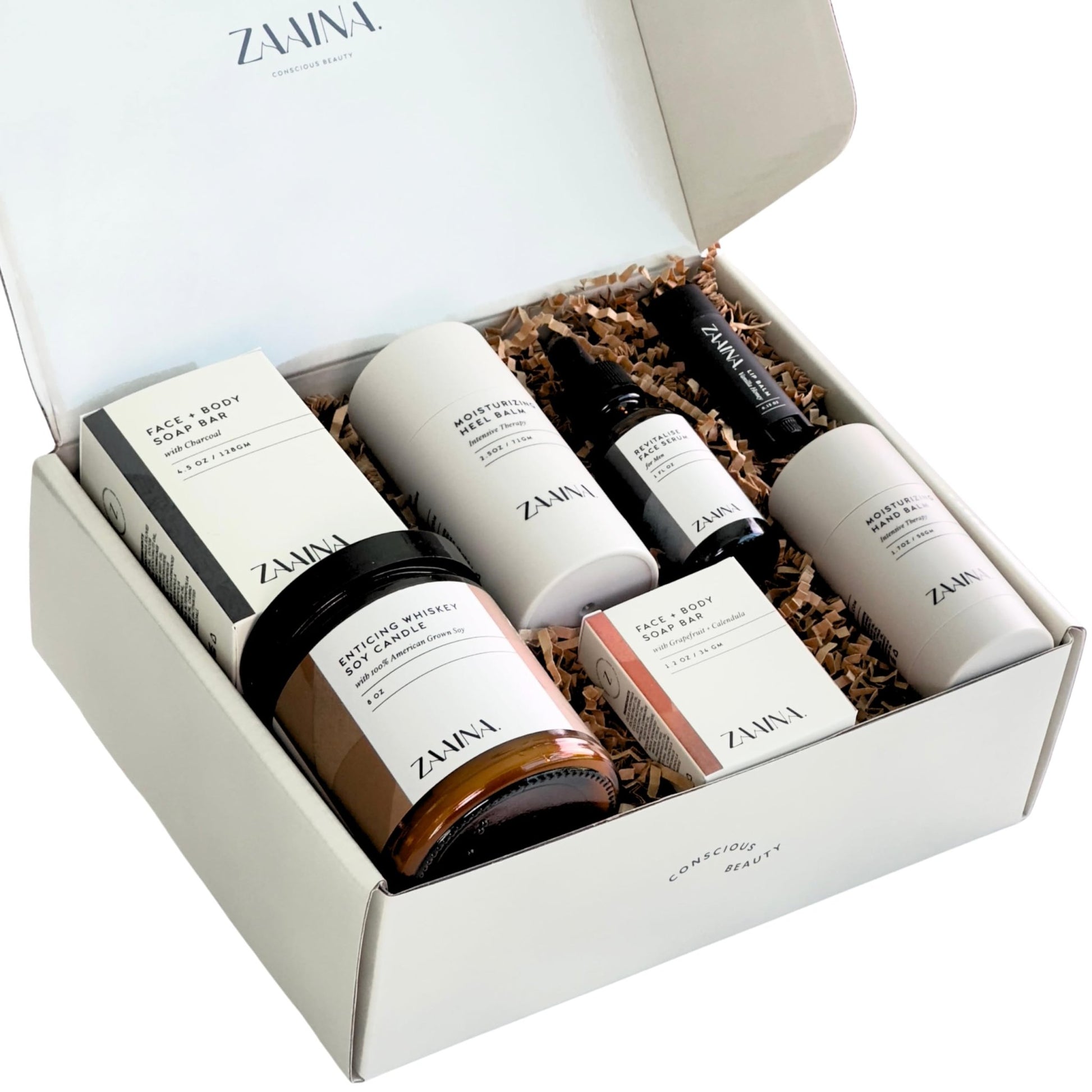 Men's Self Care Package, Relaxation Spa Gift Set for Him - Luxury Natural Handmade Men Skin Care Kit with Whiskey Candle, Unique Self Care Gift for Men, Christmas Gifts for Men, Men's Skin Care Set by ZAAINA - The One Stop Deals