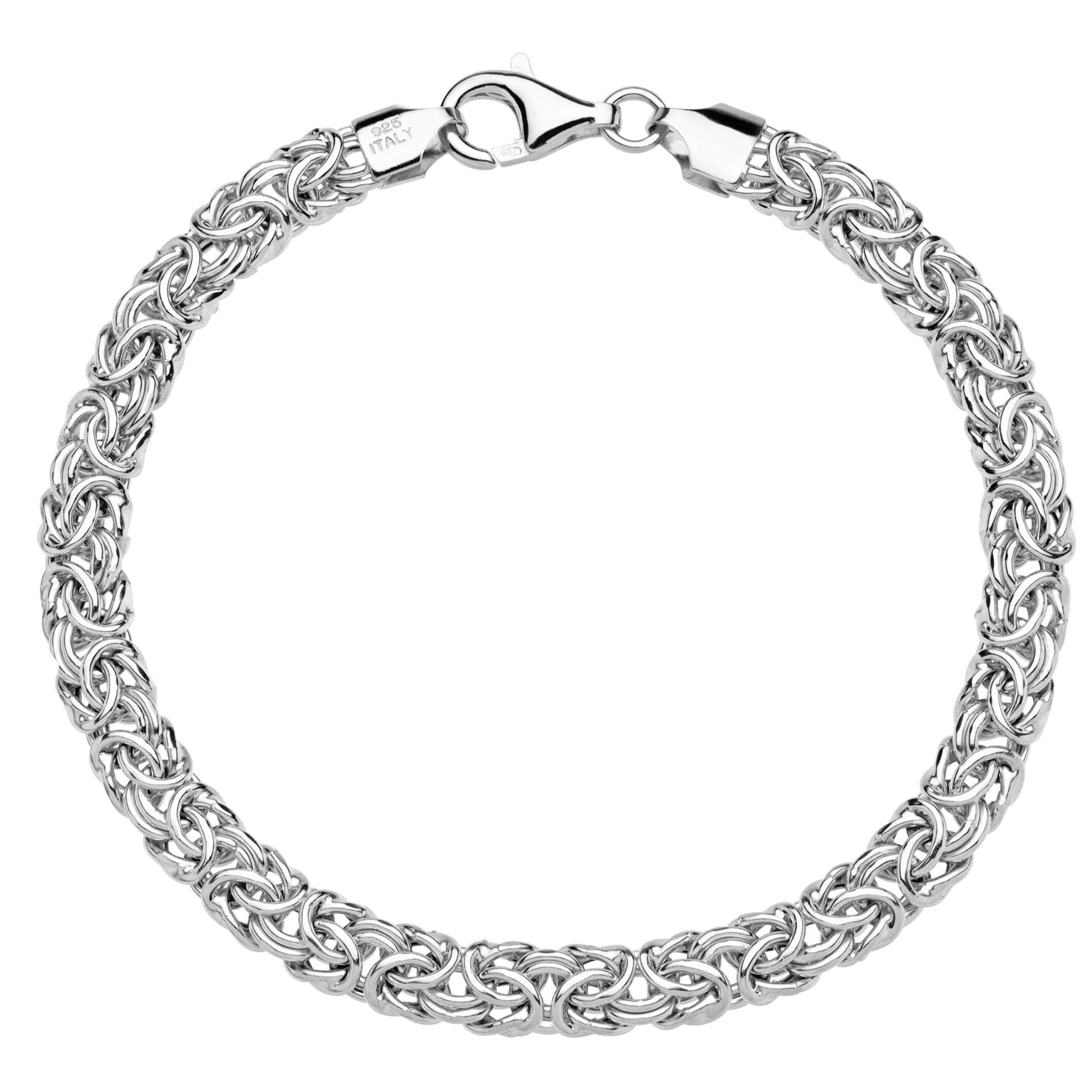 Miabella Italian 925 Sterling Silver Byzantine Bracelet for Women, Handmade in Italy (Length 7.5 Inches) - The One Stop Deals