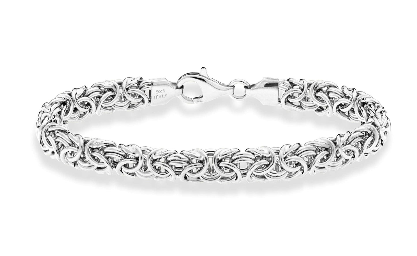 Miabella Italian 925 Sterling Silver Byzantine Bracelet for Women, Handmade in Italy (Length 7.5 Inches) - The One Stop Deals