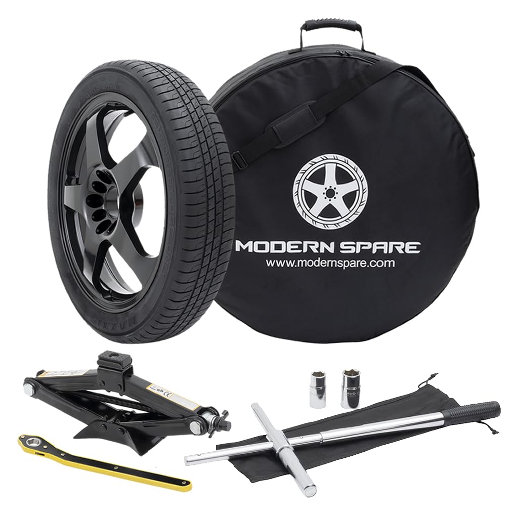 Modern Spare Complete Compact Spare Tire Kit w/Carrying Case - Fits 2020 - 2025 Tesla Model Y - The One Stop Deals