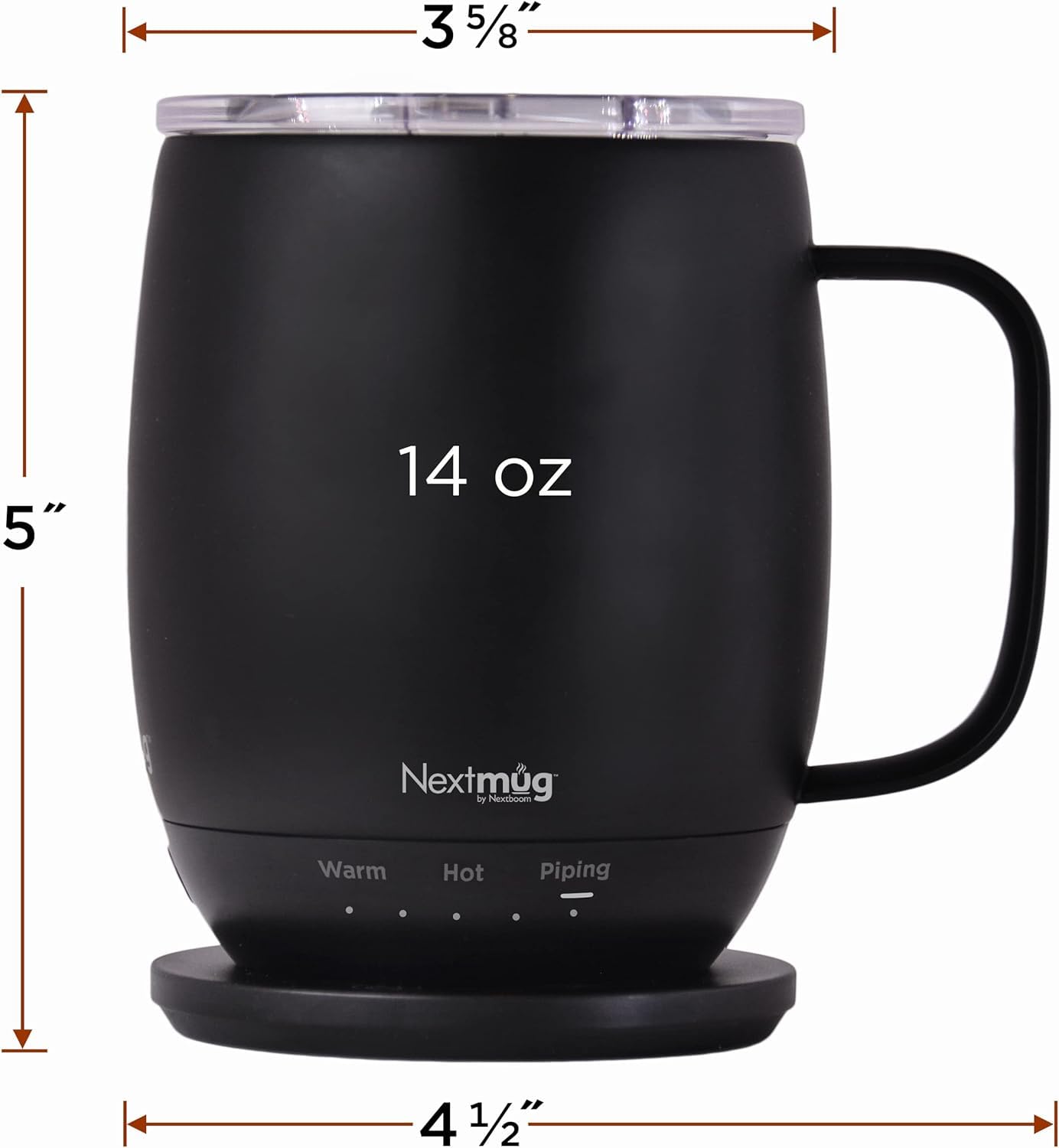 Nextmug - Temperature - Controlled, Self - Heating Coffee Mug (Almond 14 oz.) - The One Stop Deals