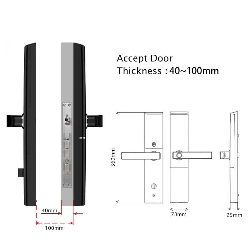 NFGLLWQ Tuya Fingerprint Smart Door Lock Code Card Key Digital Electronic Lock with Doorbell Deadbolt Lock for Home Security(Pull Right) - The One Stop Deals