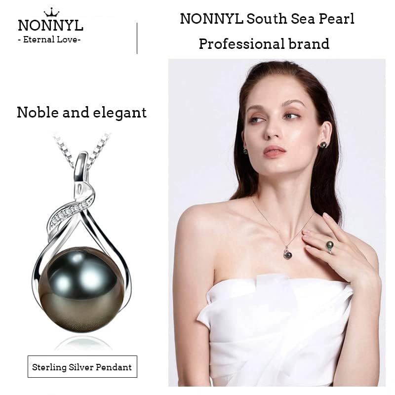 NONNYL Gifts for Women Wife - Tahitian - Black - Pearl - Necklace - Gift for Wife Wedding Birthday Anniversary Jewelry - Mom Girlfriend Her Mothers Day Gifts for Mom Women Valentines Christmas Day Gifts - The One Stop Deals