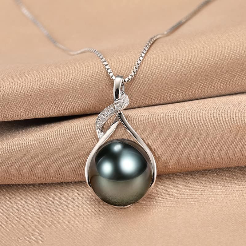 NONNYL Gifts for Women Wife - Tahitian - Black - Pearl - Necklace - Gift for Wife Wedding Birthday Anniversary Jewelry - Mom Girlfriend Her Mothers Day Gifts for Mom Women Valentines Christmas Day Gifts - The One Stop Deals