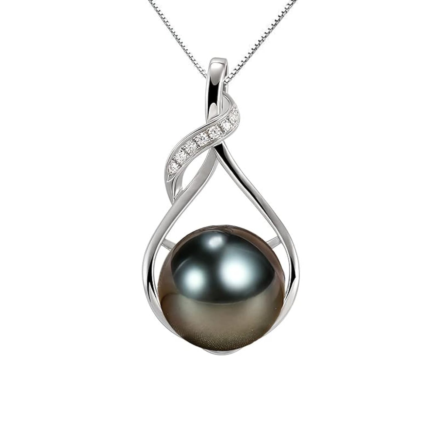 NONNYL Gifts for Women Wife - Tahitian - Black - Pearl - Necklace - Gift for Wife Wedding Birthday Anniversary Jewelry - Mom Girlfriend Her Mothers Day Gifts for Mom Women Valentines Christmas Day Gifts - The One Stop Deals