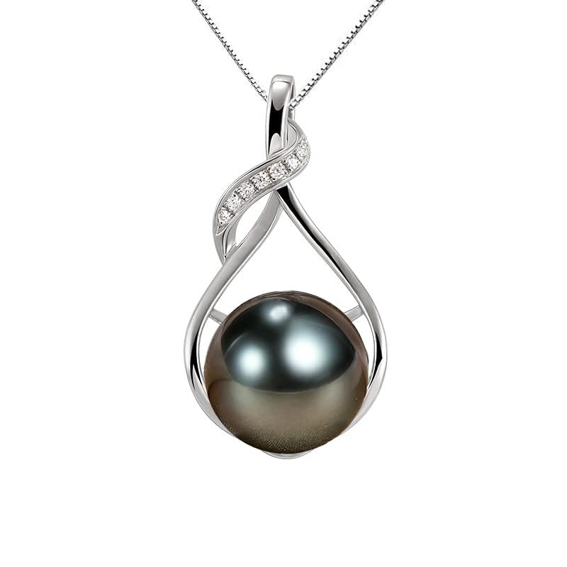 NONNYL Gifts for Women Wife - Tahitian - Black - Pearl - Necklace - Gift for Wife Wedding Birthday Anniversary Jewelry - Mom Girlfriend Her Mothers Day Gifts for Mom Women Valentines Christmas Day Gifts - The One Stop Deals