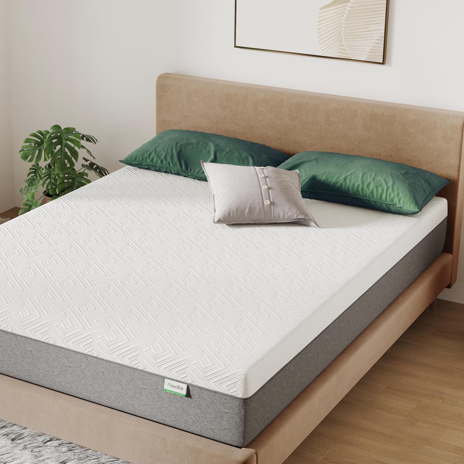 Novilla King Size Mattress, 12 Inch Gel Memory Foam King Mattress for Cool Night & Pressure Relief, Medium Plush Feel with Motion Isolating, Bliss - The One Stop Deals