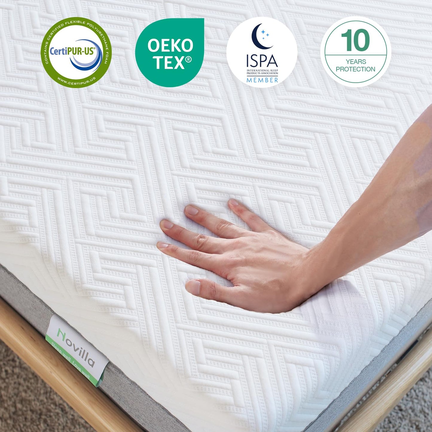 Novilla King Size Mattress, 12 Inch Gel Memory Foam King Mattress for Cool Night & Pressure Relief, Medium Plush Feel with Motion Isolating, Bliss - The One Stop Deals