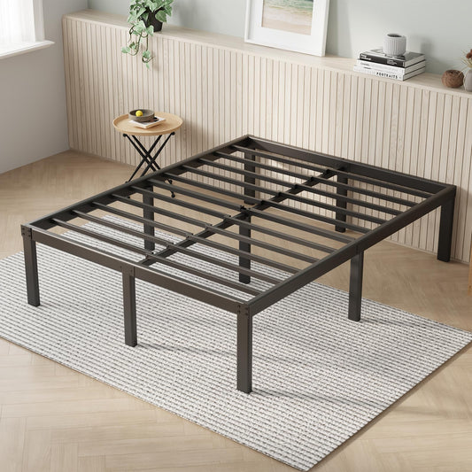 Novilla Queen Bed Frame, 14 Inch Metal Platform Bed Frame Queen Size with Storage Space Under Bed, Heavy Duty Steel Slat Support, Easy Assembly, No Box Spring Needed - The One Stop Deals