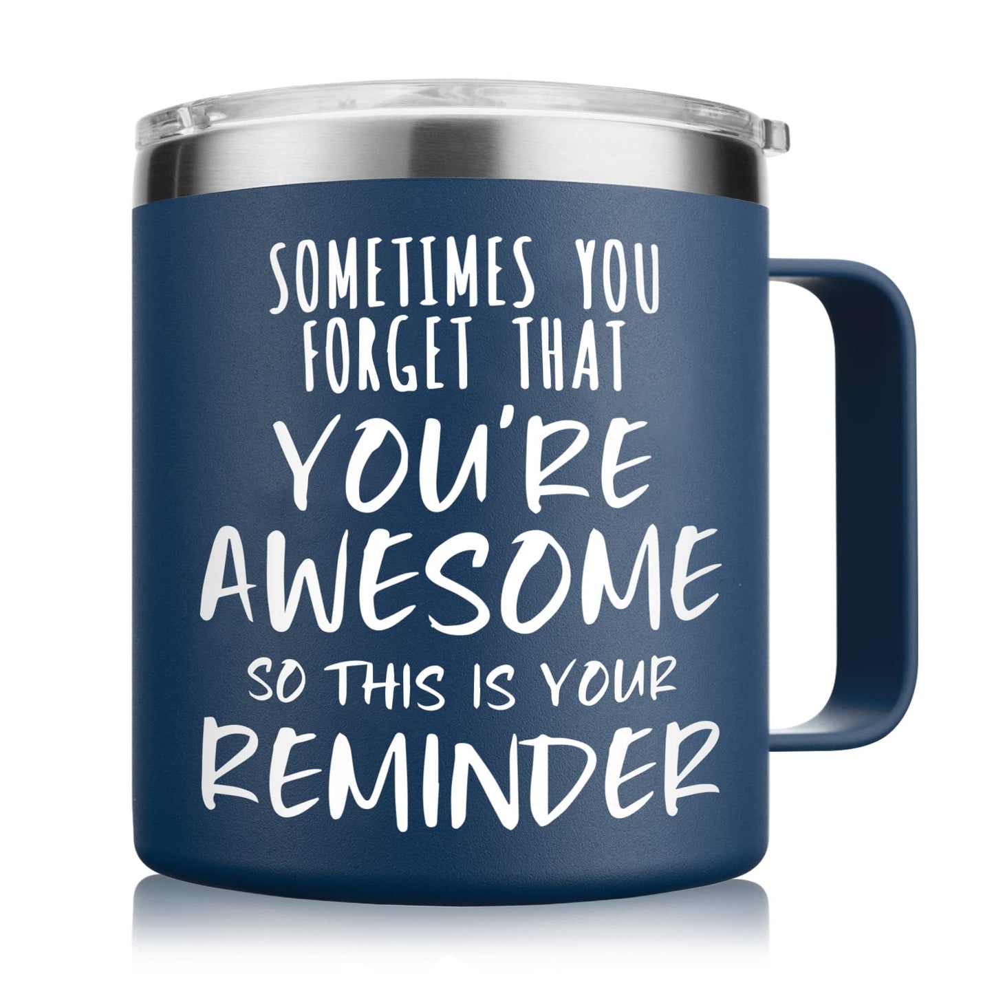 NOWWISH Birthday Gifts for Men Husband - Awesome Coffee Mug, Inspirational Birthday & Holiday Presents for Men Him Boyfriend, 14oz Navy Blue - The One Stop Deals