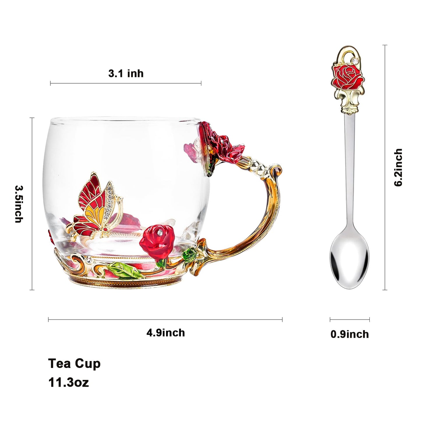 OEAGO Gifts for Mom Women Mothers Day Glass Coffee Enamels Mug Best Birthday Valentines Gifts for Her Girlfriend Wife from Daughter Son Valentine's Christmas Stocking Stuffers for Women Tea Cup - The One Stop Deals