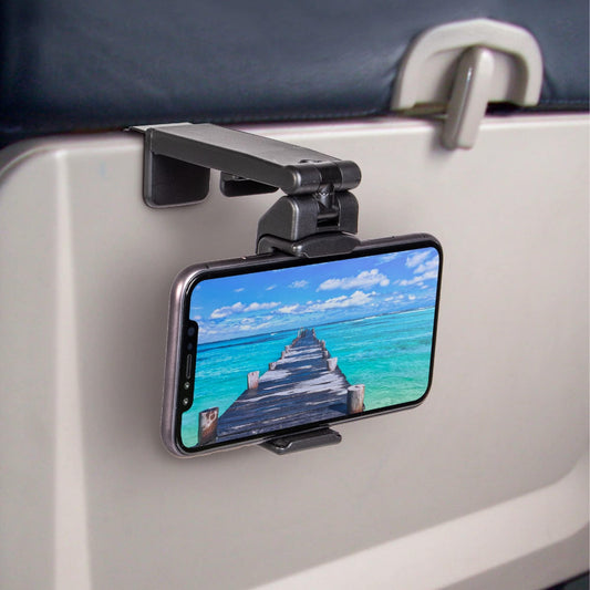 Perilogics Universal in Flight Airplane Phone Holder Mount. Hands Free Viewing with Multi - Directional Dual 360 Degree Rotation. Pocket Size Must Have Airplane Travel Essential Accessory for Flying - The One Stop Deals