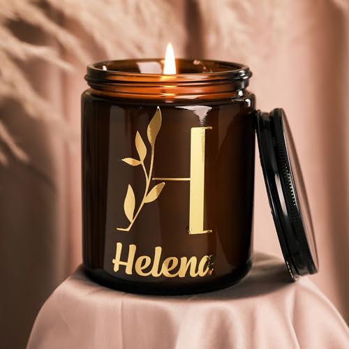 Personalized Scented Soy Candle with Gold Foil Name Customization - 7oz Custom Candle Gift | Scent Vanilla, Sandalwood, Angel, Jasmine | Gift for Birthdays, Holidays, and Special Occasions - The One Stop Deals