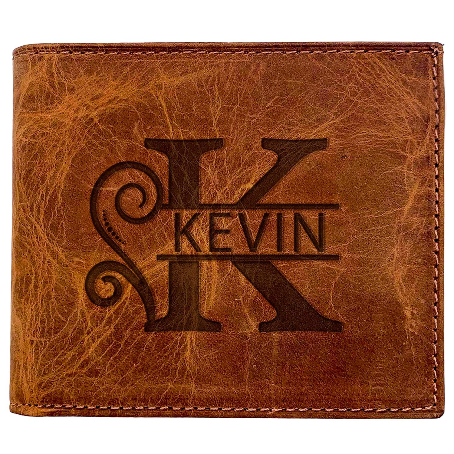 Personalized Wallet for Men, Custom Wallets for Men, Birthday Gifts for Men, Customized Monogram Wallet for Men, Son, Grandpa, and Boyfriend, Wedding, Anniversary, Graduate - The One Stop Deals