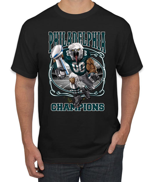 Philly PA Football Champions Birds Championship, Phila Foot Ball Championship 2025 Merchandise for Men Women Men's T-Shirt, Black, Small - The One Stop Deals