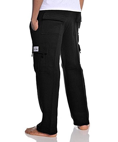 Pro Club Men's Heavyweight Fleece Cargo Pants, Small, Black - The One Stop Deals