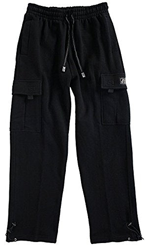 Pro Club Men's Heavyweight Fleece Cargo Pants, Small, Black - The One Stop Deals