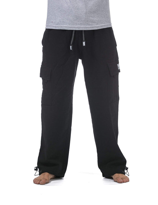 Pro Club Men's Heavyweight Fleece Cargo Pants, Small, Black - The One Stop Deals