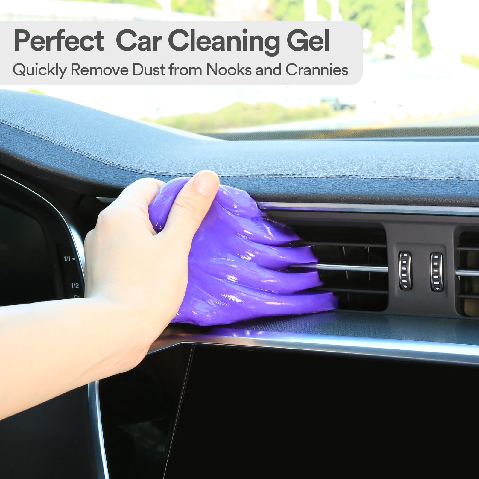 PULIDIKI Car Cleaning Gel Cleaning Putty Car Interior Cleaner Car Detailing Kit Car Cleaning Slime Car Cleaning Supplies Car Accessories Gifts Purple - The One Stop Deals