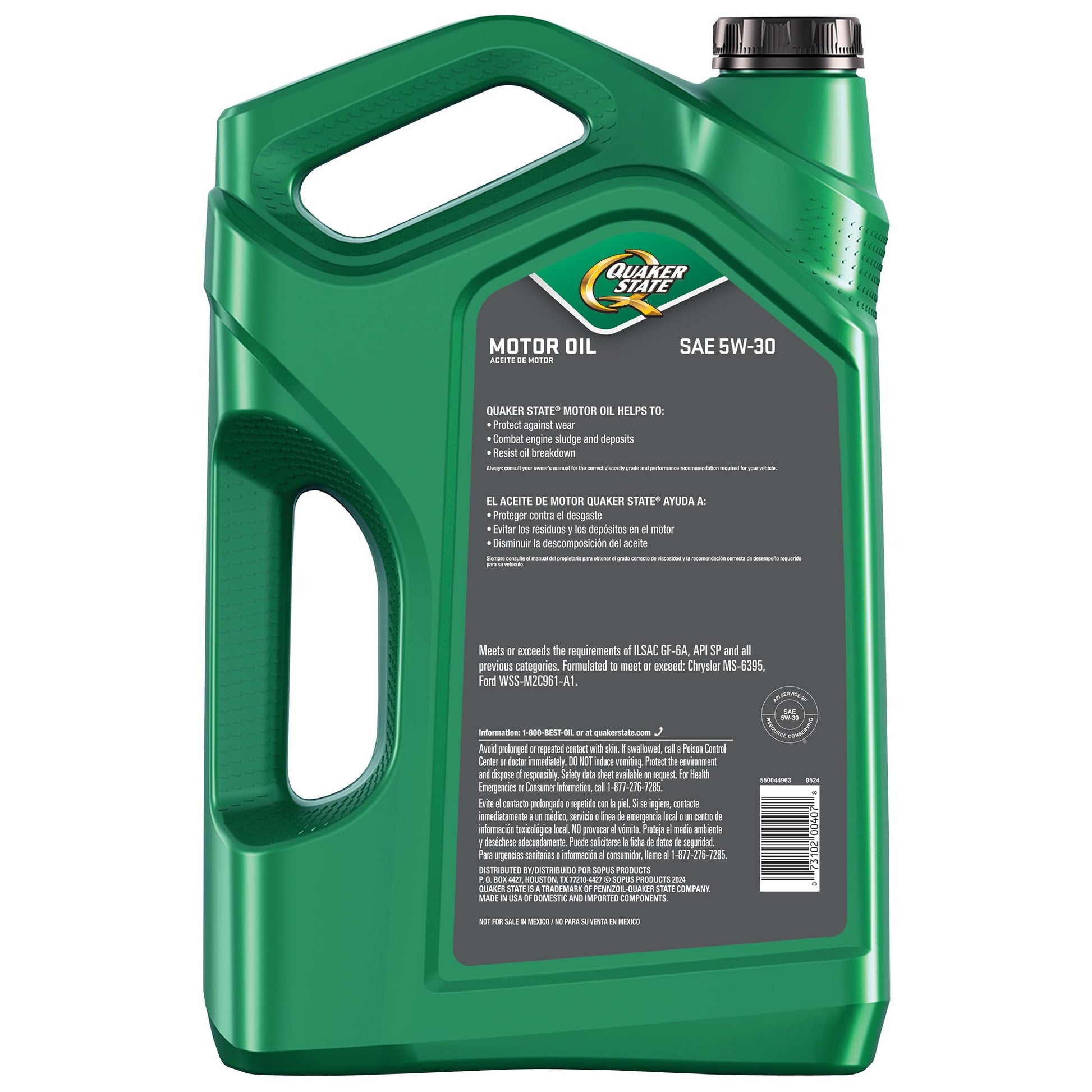 Quaker State Motor Oil, 5W - 30, 5 Quart - The One Stop Deals