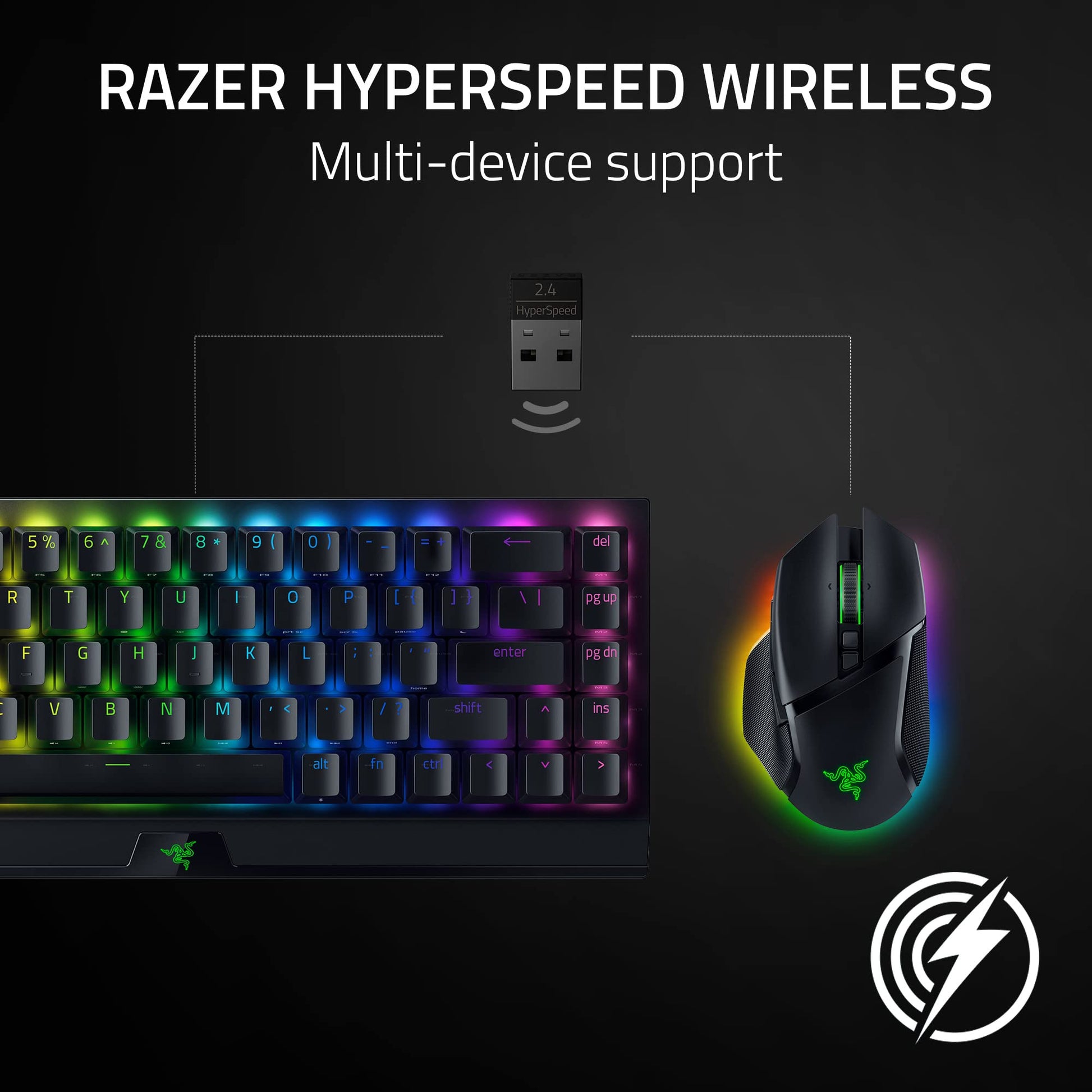 Razer Basilisk V3 Pro Wireless Gaming Mouse: HyperScroll Tilt Wheel - 30K DPI Optical Sensor - Gen - 3 Optical Switches - 13 - Zone Chroma RGB - 13 Programmable Controls - 3 Connection Modes - Black - The One Stop Deals