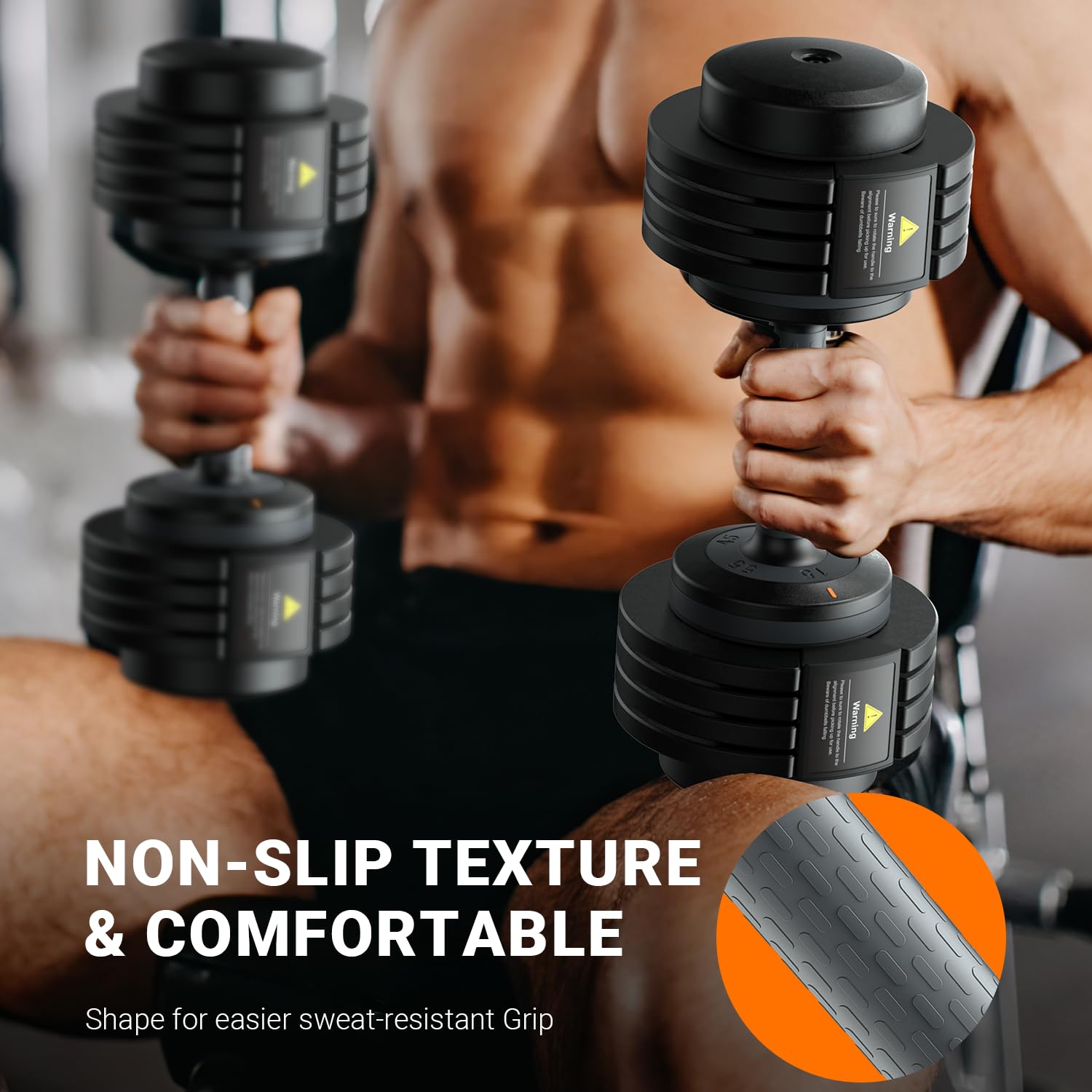 Rendpas Adjustable Dumbbells Set of 2, 1 - Sec Adjustable Weights Dumbbells Set, 5 in 5 Free Adjustable Dumbbell Set with Anti - Slip Texture Handle, Weight Set For Home Gym Suit both Men and Women - The One Stop Deals